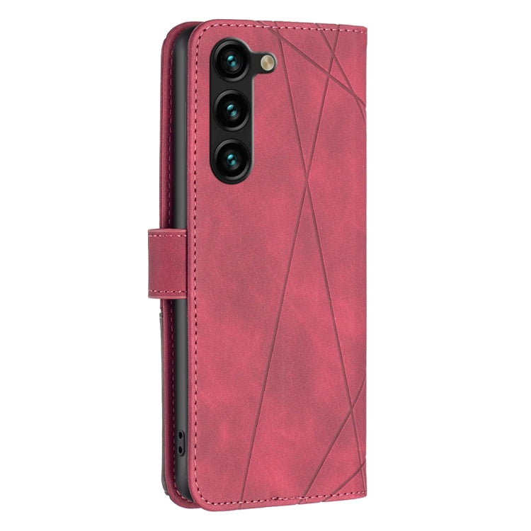 For Samsung Galaxy S25+ 5G Magnetic Buckle Rhombus Texture Leather Phone Case(Red) - Galaxy S25+ 5G Cases by buy2fix | Online Shopping UK | buy2fix