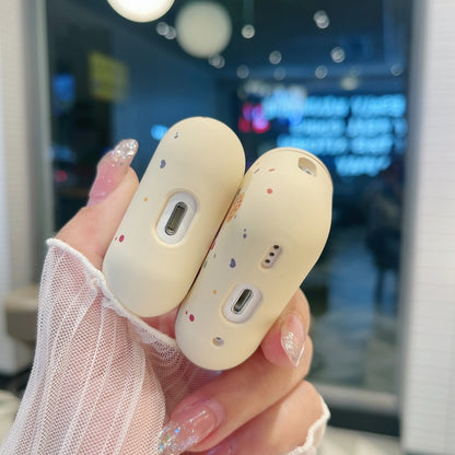 For AirPods Pro Cookies Pattern Earbuds Box Frosted TPU Case(Beige) - For AirPods Pro by buy2fix | Online Shopping UK | buy2fix