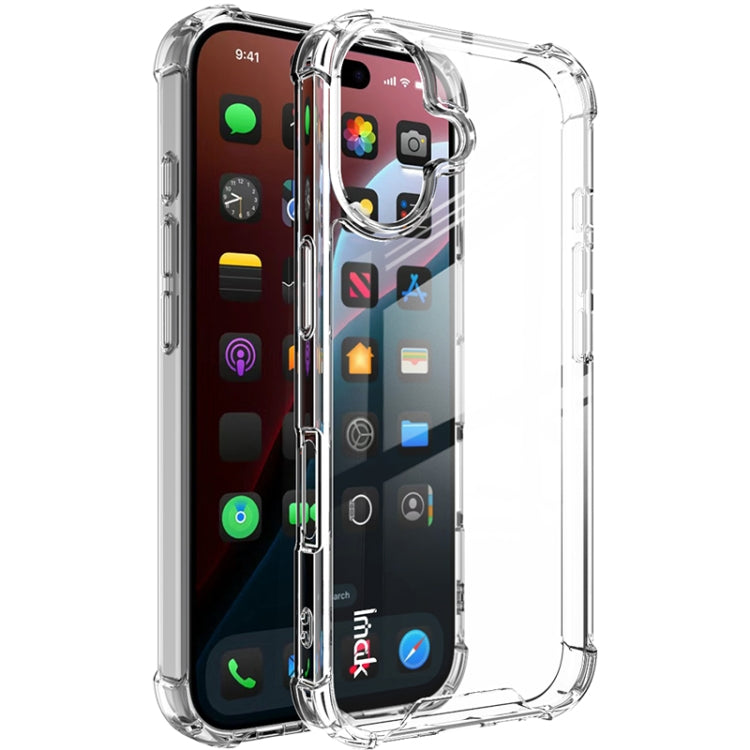 For iPhone 16 IMAK Space Shield PC + TPU Airbag Shockproof Phone Case(Transparent) - iPhone 16 Cases by imak | Online Shopping UK | buy2fix