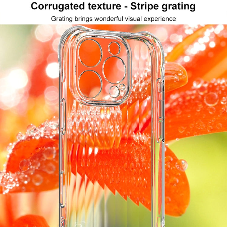 For iPhone 16 Pro Max IMAK Corrugated Texture Airbag TPU Phone Case(Transparent) - iPhone 16 Pro Max Cases by imak | Online Shopping UK | buy2fix