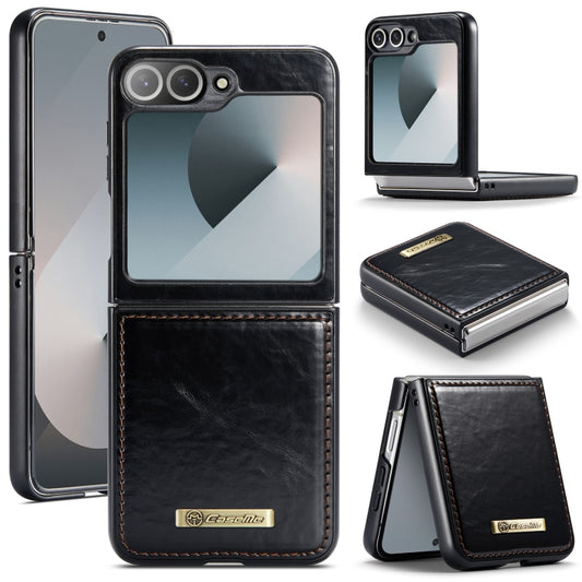 For Samsung Galaxy Z Flip6 5G CaseMe 003 Crazy Horse Texture Flip Leather Phone Case(Black) - Galaxy Z Flip6 5G Cases by CaseMe | Online Shopping UK | buy2fix