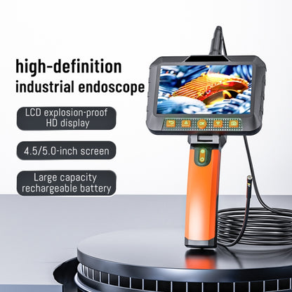 T27 5 inch IPS Color Screen 7.9mm Triple Camera Handheld Hard Cable HD Industrial Endoscope, Length:3.5m(Orange Black) -  by buy2fix | Online Shopping UK | buy2fix