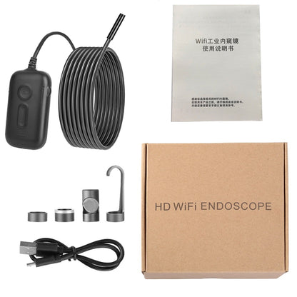 Y15 7.9mm Dual Camera WiFi Connected Hard Cable HD Industrial Endoscope, Length:10m(Black) -  by buy2fix | Online Shopping UK | buy2fix