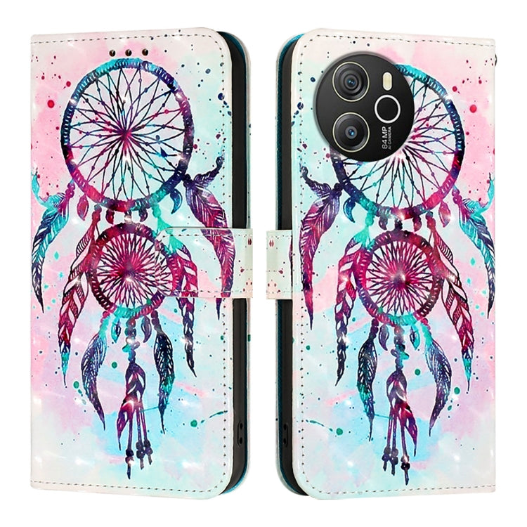 For Blackview Shark 8 3D Painting Horizontal Flip Leather Phone Case(Color Drop Wind Chimes) - More Brand by buy2fix | Online Shopping UK | buy2fix