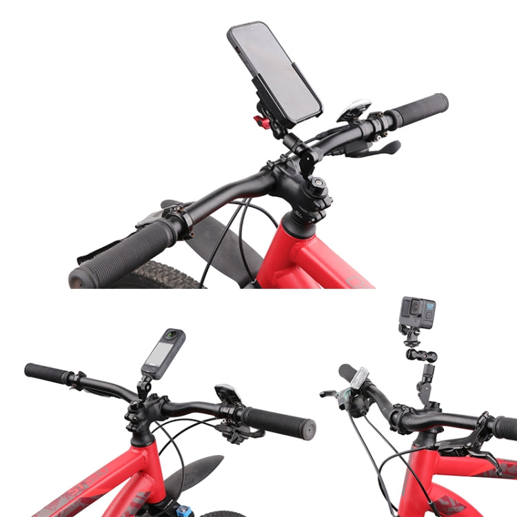 Bicycle Handlebar Holder Pea Clip Adapter 40cm Rod Set - Bicycle Handlebar Mount by buy2fix | Online Shopping UK | buy2fix