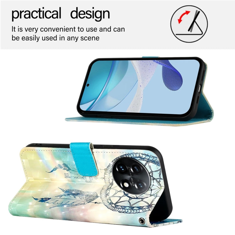 For OnePlus 11 3D Painting Horizontal Flip Leather Phone Case(Dream Wind Chimes) - OnePlus Cases by buy2fix | Online Shopping UK | buy2fix