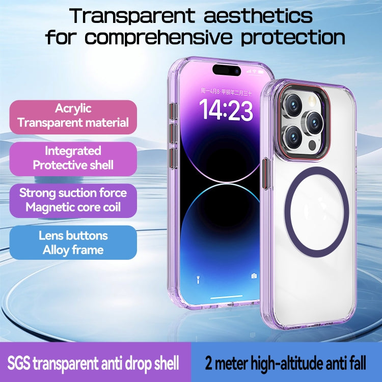 For iPhone 13 Pro Crystal TPU Hybrid PC MagSafe Phone Case(Transparent) - iPhone 13 Pro Cases by buy2fix | Online Shopping UK | buy2fix