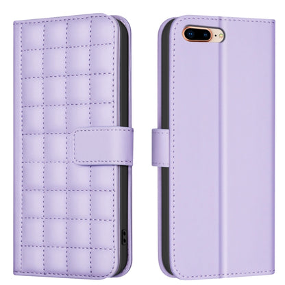 For iPhone SE 2024 Square Texture Leather Phone Case(Purple) - More iPhone Cases by buy2fix | Online Shopping UK | buy2fix