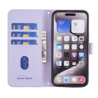 For iPhone SE 2024 Square Texture Leather Phone Case(Purple) - More iPhone Cases by buy2fix | Online Shopping UK | buy2fix