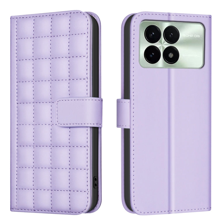 For Redmi K70 / K70 Pro Square Texture Leather Phone Case(Purple) - Xiaomi Cases by buy2fix | Online Shopping UK | buy2fix