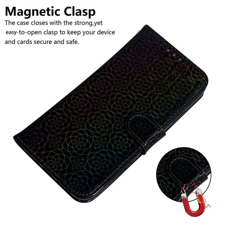 For Samsung Galaxy S25 Ultra 5G Colorful Magnetic Buckle Leather Phone Case(Black) - Galaxy S25 Ultra 5G Cases by buy2fix | Online Shopping UK | buy2fix