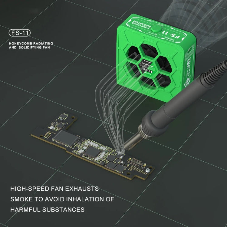 Mijing FS-11 Cooling + UV Curing + Smoke Extraction Honeycomb Radiating Fan(Green) - Others by MIJING | Online Shopping UK | buy2fix