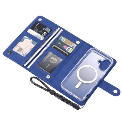 For iPhone 16 Plus ViLi GHA-C Series RFID MagSafe Magnetic Flip Leather Phone Case(Blue) - iPhone 16 Plus Cases by ViLi | Online Shopping UK | buy2fix