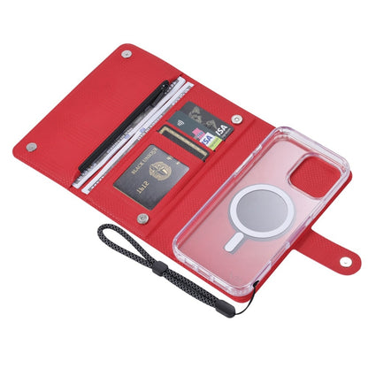 For iPhone 13 ViLi GHB-C Series RFID MagSafe Magnetic Flip Leather Phone Case(Red) - iPhone 13 Cases by ViLi | Online Shopping UK | buy2fix