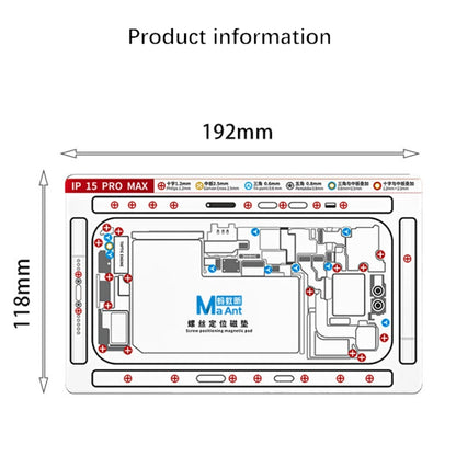 For iPhone 14 Pro MaAnt Double-sided Screw Positioning Flexible Soft Magnetic Pad - Magnetic Screws Mat by buy2fix | Online Shopping UK | buy2fix