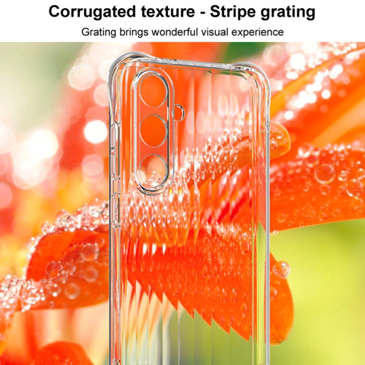 For Samsung Galaxy S24 FE 5G IMAK Corrugated Texture Airbag TPU Phone Case(Transparent) - Galaxy S24 FE 5G Cases by imak | Online Shopping UK | buy2fix