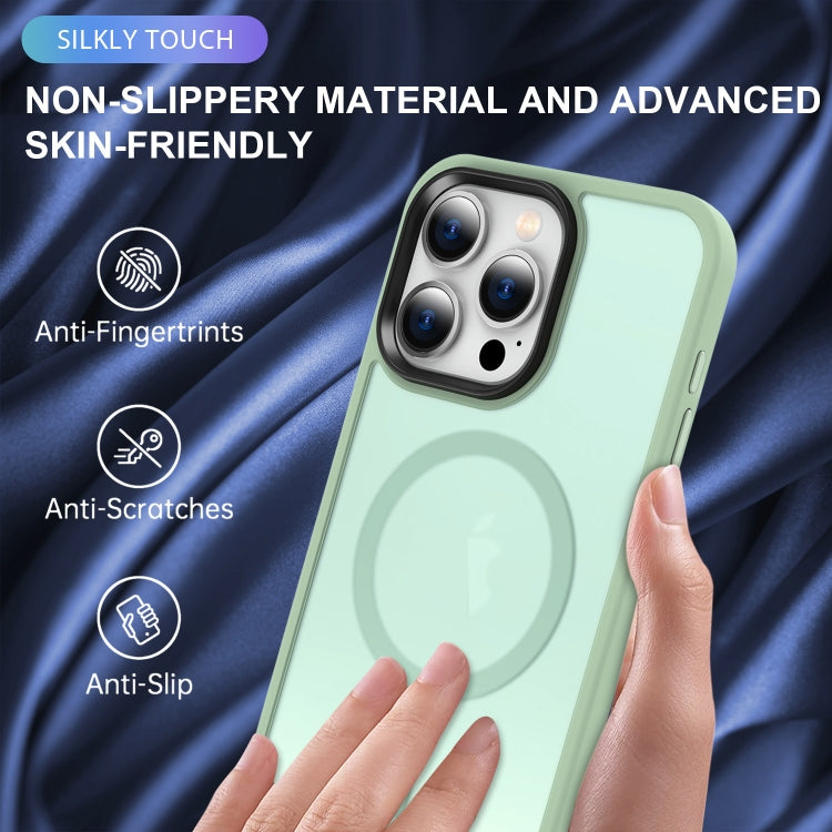 For iPhone 12 Pro MagSafe Magnetic Skin Feel Frosted Phone Case(Light Green) - iPhone 12 / 12 Pro Cases by buy2fix | Online Shopping UK | buy2fix