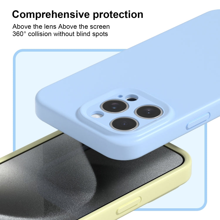 For iPhone 16 Pro Max Precise Hole Liquid Silicone Jelly Color Full Coverage Phone Case(Khaki) - iPhone 16 Pro Max Cases by buy2fix | Online Shopping UK | buy2fix