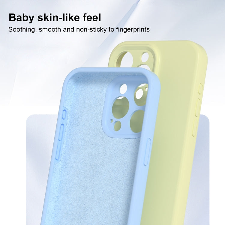 For iPhone 16 Pro Precise Hole Liquid Silicone Jelly Color Full Coverage Phone Case(Mint Green) - iPhone 16 Pro Cases by buy2fix | Online Shopping UK | buy2fix