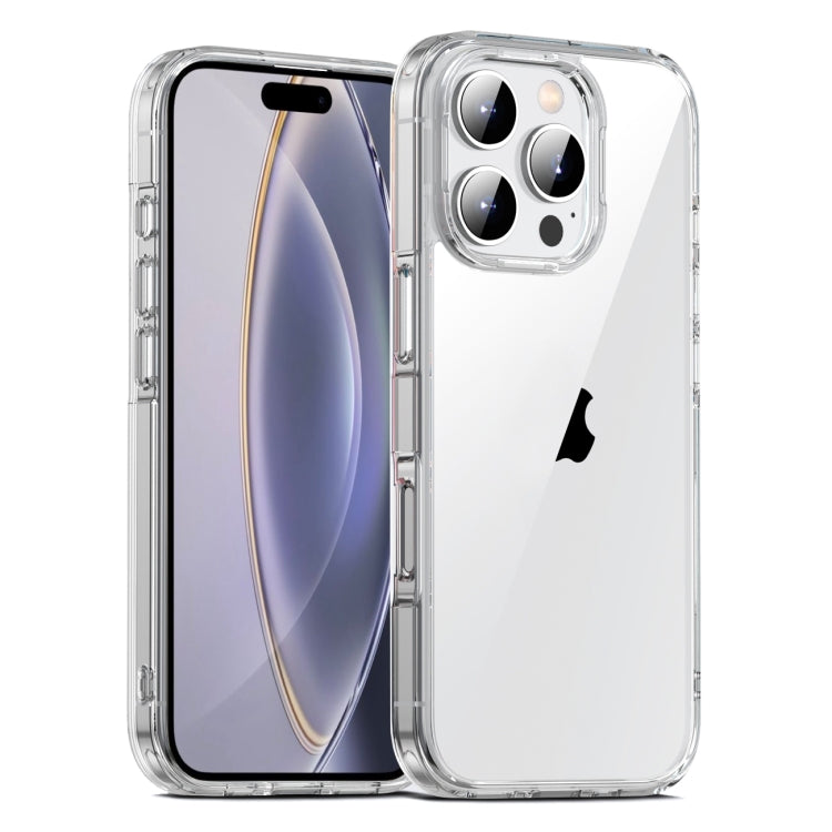 For iPhone 16 Pro Max PC Hybrid TPU Full Coverage Shockproof Phone Case(Transparent) - iPhone 16 Pro Max Cases by buy2fix | Online Shopping UK | buy2fix