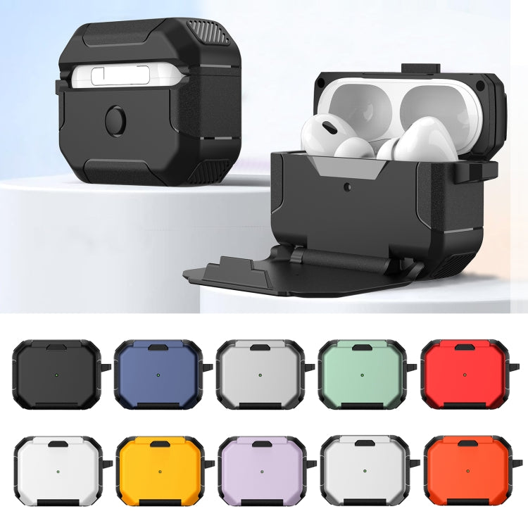 For AirPods 3 Phone Holder Design Earbuds Box Protective Case(Grey) - For AirPods 3 by buy2fix | Online Shopping UK | buy2fix