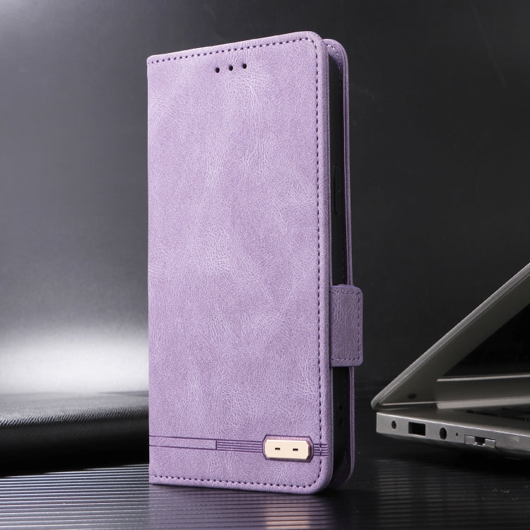 For iPhone 16 Pro Magnetic Clasp Leather Phone Case(Purple) - iPhone 16 Pro Cases by buy2fix | Online Shopping UK | buy2fix