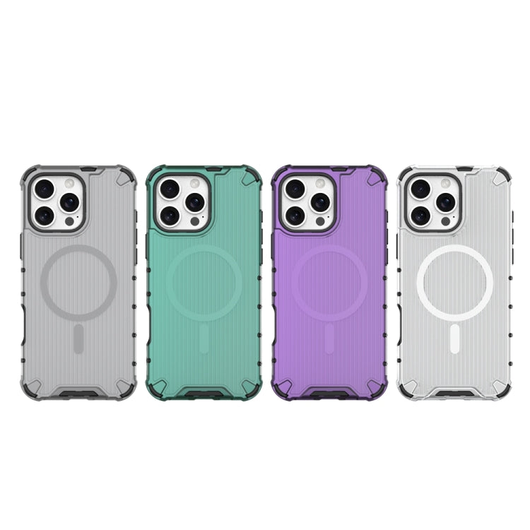 For iPhone 13 Grating Airbag Shockproof MagSafe Frosted Phone Case(Purple) - iPhone 13 Cases by buy2fix | Online Shopping UK | buy2fix