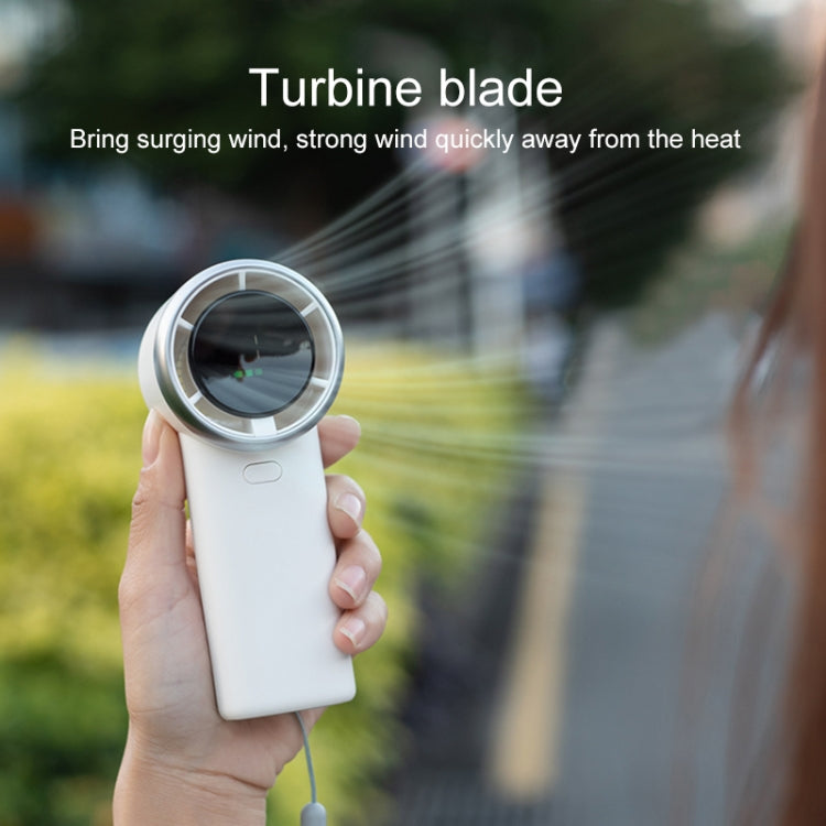 N603 HD Digital Display Handheld Turbine Fan(Green) - Electric Fans by buy2fix | Online Shopping UK | buy2fix