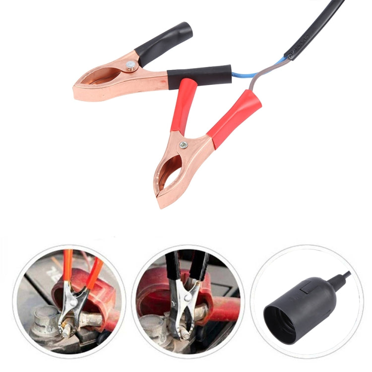 E14 Car Battery Charging Crocodile Clip to Headlight Connection Cable, Cable Length:1.3m - Booster Cable & Clip by buy2fix | Online Shopping UK | buy2fix