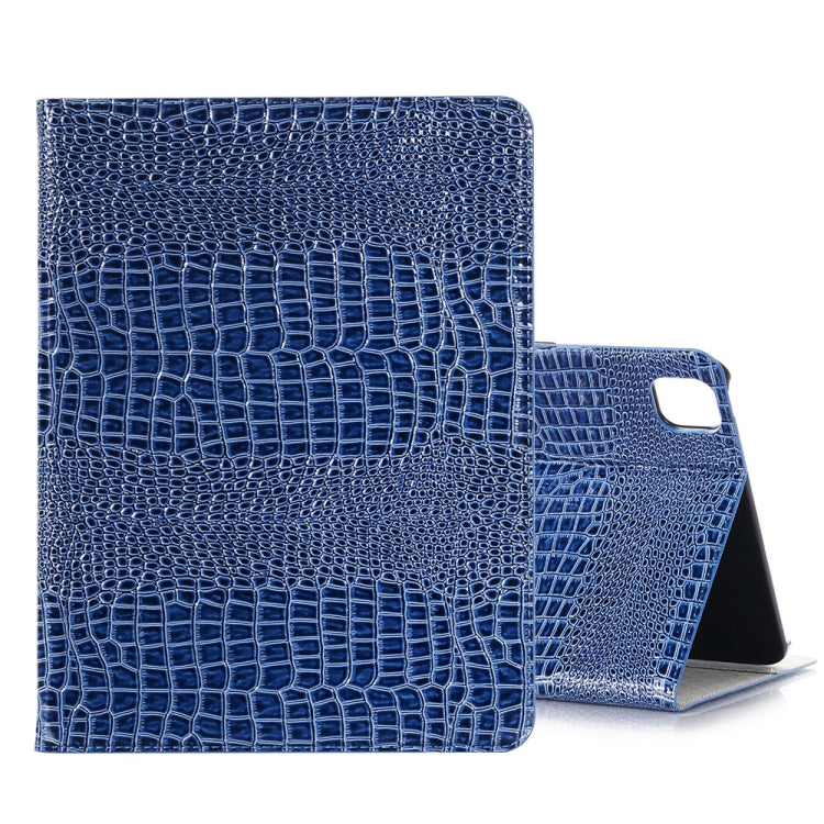 For iPad Pro 11 2024 Crocodile Texture Leather Tablet Case(Blue) - iPad Pro 11 2024 Cases by buy2fix | Online Shopping UK | buy2fix