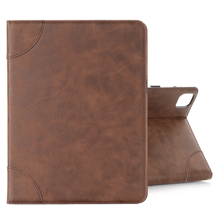 Retro Book Style Leather Tablet Case For iPad Pro 11 2024(Coffee) - iPad Pro 11 2024 Cases by buy2fix | Online Shopping UK | buy2fix