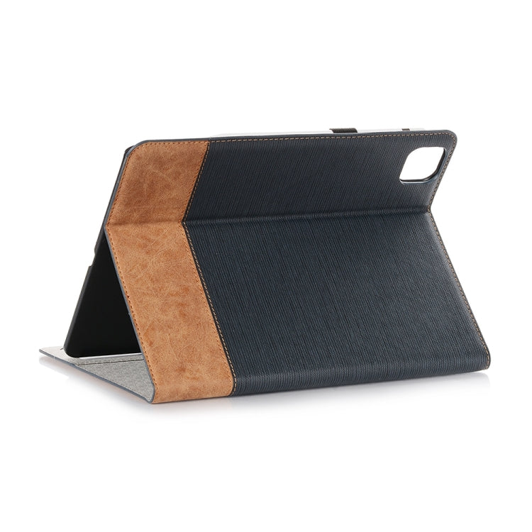 For iPad Pro 11 2024 Cross Texture Stitching Leather Tablet Case(Dark Blue) - iPad Pro 11 2024 Cases by buy2fix | Online Shopping UK | buy2fix