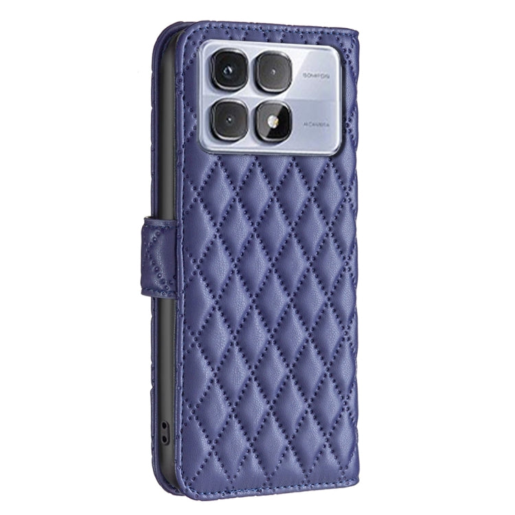 For Redmi K70 Ultra Diamond Lattice Wallet Flip Leather Phone Case(Blue) - Xiaomi Cases by buy2fix | Online Shopping UK | buy2fix