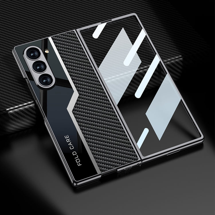 For Samsung Galaxy Z Fold6 GKK Integrated Plating TPU + Leather Supercar Full Coverage Phone Case(Titanium Grey) - Galaxy Z Fold6 5G Cases by GKK | Online Shopping UK | buy2fix