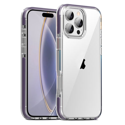 For iPhone 16 Pro TPE Airbag TPU+ PC Full Coverage Phone Case(Purple) - iPhone 16 Pro Cases by buy2fix | Online Shopping UK | buy2fix