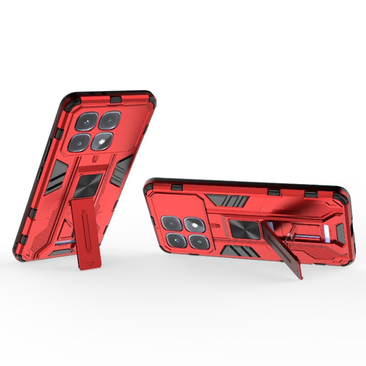 For Redmi K70 Ultra 5G Global Supersonic PC + TPU Holder Phone Case(Red) - Xiaomi Cases by buy2fix | Online Shopping UK | buy2fix