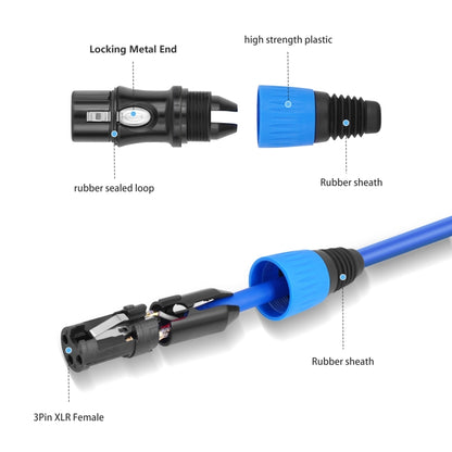 JC1015 XLR 3pin Male to Female Audio Cable, Length:10m(Green) - Microphone Audio Cable & Connector by buy2fix | Online Shopping UK | buy2fix