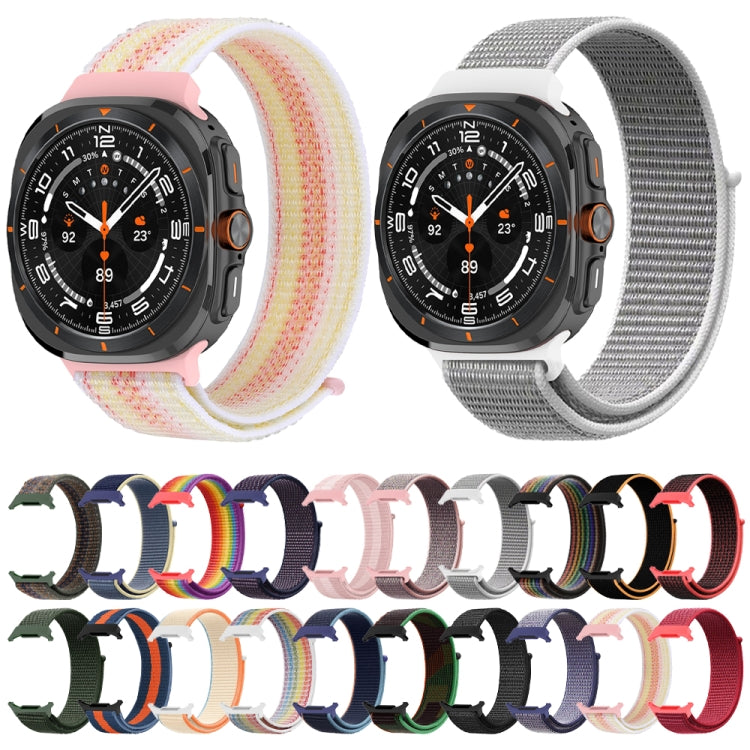 For Samsung Galaxy Watch Ultra 47mm Plastic Connector Nylon Loop Watch Band(Dark Navy Bblue) - Watch Bands by buy2fix | Online Shopping UK | buy2fix