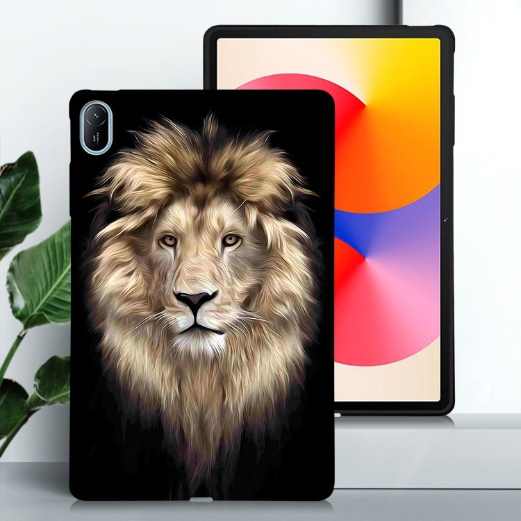 For Huawei MatePad SE 11 2024 Color Painting Pattern Smart Tablet TPU Case(Lion) - Huawei by buy2fix | Online Shopping UK | buy2fix