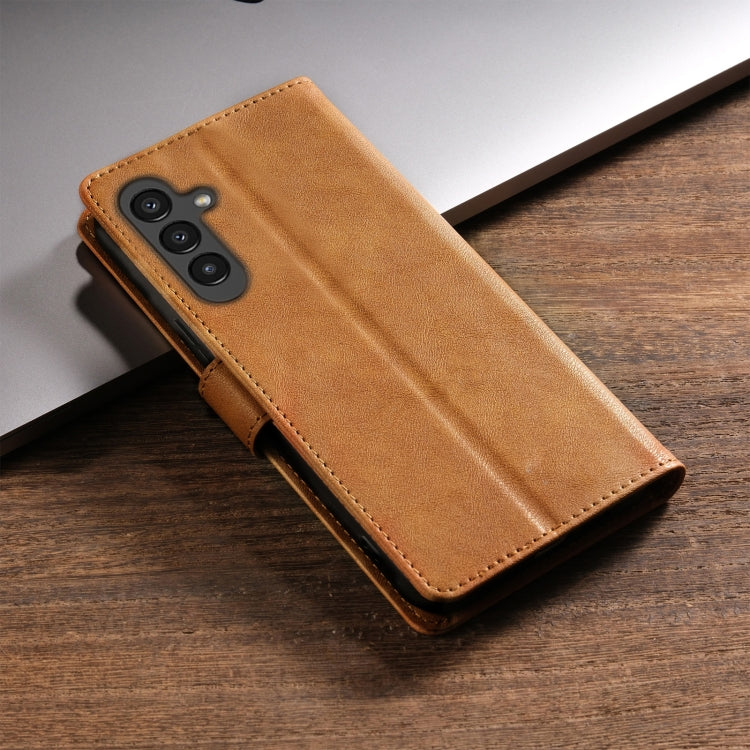 For Samsung Galaxy S23 FE 5G N.BEKUS CSJ-P1 Solid Color Leather Phone Case(Brown) - Galaxy S23 FE 5G Cases by N.BEKUS | Online Shopping UK | buy2fix