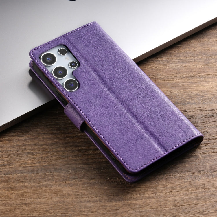 For Samsung Galaxy S24 Ultra 5G N.BEKUS CSJ-P1 Solid Color Leather Phone Case(Purple) - Galaxy S24 Ultra 5G Cases by N.BEKUS | Online Shopping UK | buy2fix