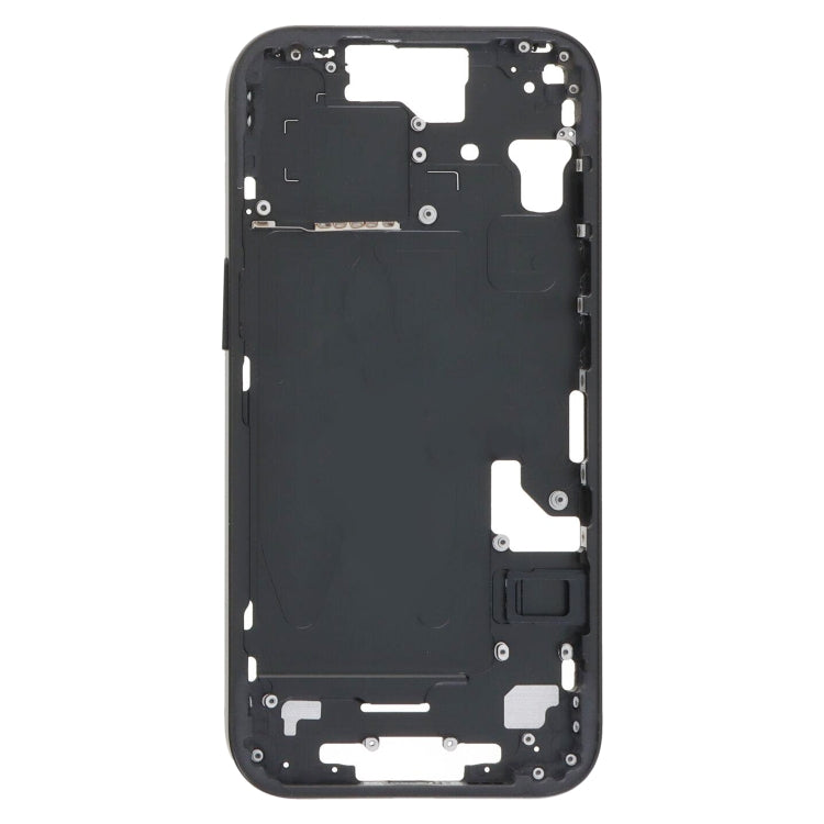 For iPhone 15 Middle Frame Bezel Plate with Side Keys + Card Tray, Version:China Version(Black) - LCD Related Parts by buy2fix | Online Shopping UK | buy2fix