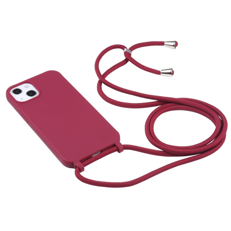 For iPhone 16 Pro Candy Colors TPU Protective Phone Case with Lanyard (Red) - iPhone 16 Pro Cases by buy2fix | Online Shopping UK | buy2fix