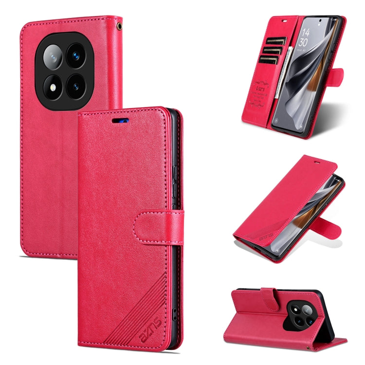 For Redmi Note 14 Pro+ 5G AZNS Sheepskin Texture Flip Leather Phone Case(Red) - Note 14 Pro+ Cases by AZNS | Online Shopping UK | buy2fix