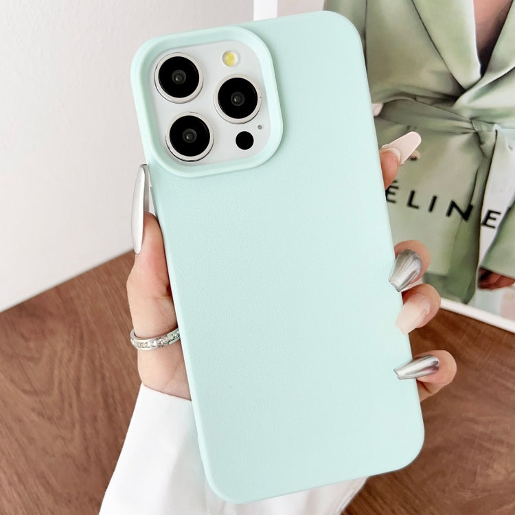 For iPhone 16 Pro Leather Texture TPU Full Coverage Phone Case(Green) - iPhone 16 Pro Cases by buy2fix | Online Shopping UK | buy2fix