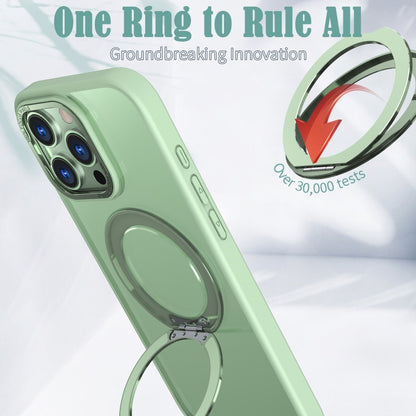 For iPhone 16 Pro Max Wing Series MagSafe Magnetic Ring Holder Phone Case(Avocado Green) - iPhone 16 Pro Max Cases by buy2fix | Online Shopping UK | buy2fix