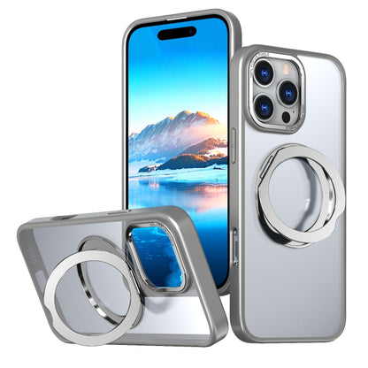 For iPhone 16 Pro Max Wing Series MagSafe Magnetic Ring Holder Phone Case(Titanium Gray) - iPhone 16 Pro Max Cases by buy2fix | Online Shopping UK | buy2fix