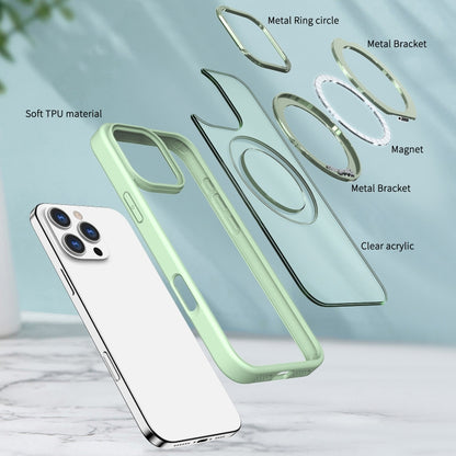 For iPhone 16 Pro Wing Series MagSafe Magnetic Ring Holder Phone Case(Avocado Green) - iPhone 16 Pro Cases by buy2fix | Online Shopping UK | buy2fix