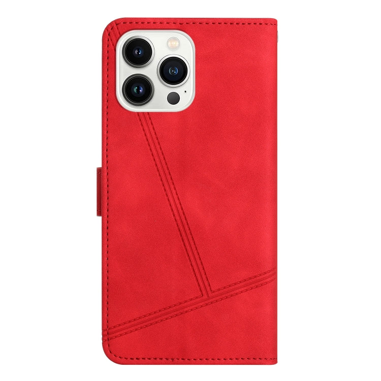 For iPhone 16 Pro Max Skin-feel Stitching Leather Phone Case(Red) - iPhone 16 Pro Max Cases by buy2fix | Online Shopping UK | buy2fix