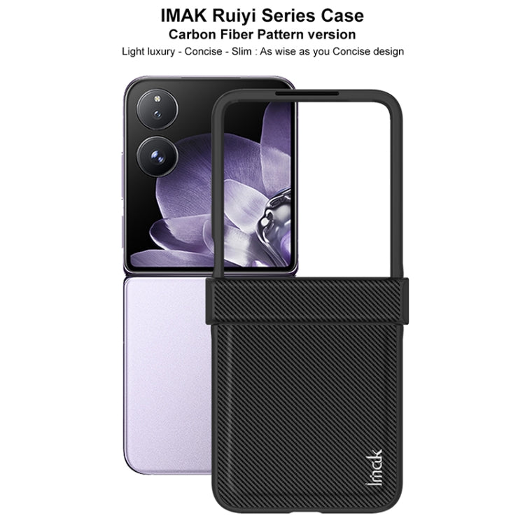 For Xiaomi Mix Flip imak Ruiyi Series Carbon Fiber PU + PC Phone Case - Mix Flip Cases by imak | Online Shopping UK | buy2fix